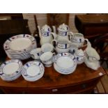 AN ADAMS WARE POTTERY TEA AND DINNER SERVICE.