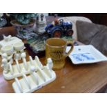 A QTY OF LURPAK COLLECTABLES, A TRACTOR ORNAMENT,ETC.