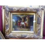 AN GILDED FRAME OIL PAINTING.