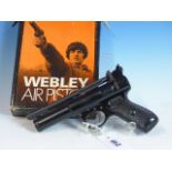 WEBLEY PREMIER MK11 AIR PISTOL 0.22 SERIAL No.345 IN ORIGINAL BOX.