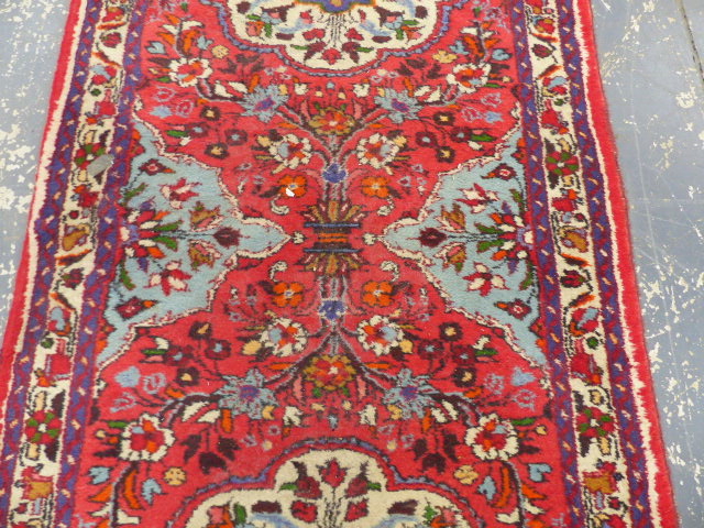 A PERSIAN HAMADAN RUNNER. 390 x 82cms. - Image 5 of 9