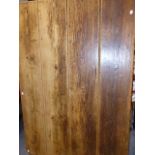 A VICTORIAN PINE KITCHEN TABLE WITH END DRAWERS ON TURNED LEGS. 158 x 107 x H.74cms.