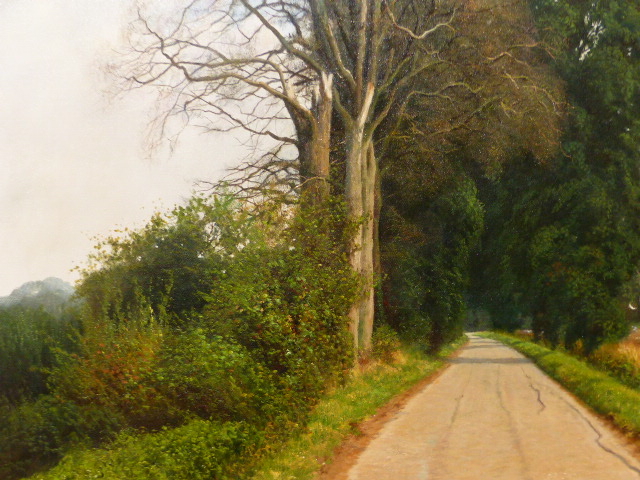 DAVID SMITH. CONTEMPORARY. ARR. LANE TO EAST HYDE, ESSEX, SIGNED OIL ON CANVAS. 67 x 92cms. - Image 4 of 18