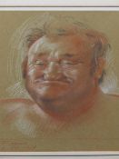 COLIN FROOMS. (1933-2017) ARR. LES DAWSON, PASTEL PORTRAIT STUDY, SIGNED AND DATED 1984, FRAMED