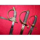 AN IMPERIAL GERMAN INFANTRY OFFICER'S SWORD, DOUBLE FULLERED PLATED BLADE, REGULATION BRASS HILT,