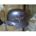 THIRD REICH LUFTWAFFE SINGLE DECAL M35 HELMET.