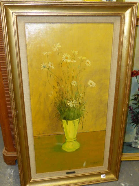 SEGUELA. 20th.CONTINENTAL SCHOOL. TWO FLORAL STILL LIFES, BOTH SIGNED, OIL ON CANVAS, LARGEST. 100 x - Image 4 of 14