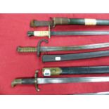 THREE MILITARY BAYONETS.