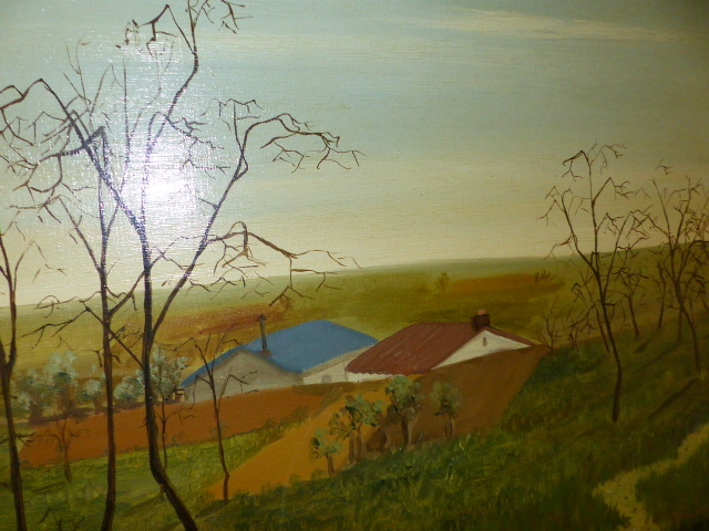 SEGUELA. 20th.C.CONTINENTAL SCHOOL. A RURAL FARM, SIGNED OIL ON CANVAS. 47 x 55cms TOGETHER WITH A - Image 11 of 14