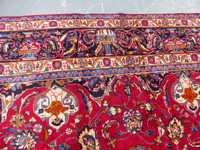 A PERSIAN CARPET OF CLASSIC DESIGN. 396 x 302cms. - Image 5 of 11