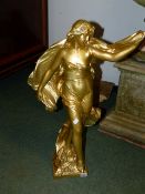 AN ART NOUVEAU SCULPTURE AFTER EUGENE MARIOTON. AUSTIN PRODUCTS COPYRIGHT. h.76cms.