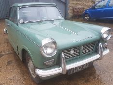 MOTORCAR. TRIUMPH HERALD. REGISTRATION NUMBER VUD 427 (1962)- 1147CC. (THIS CAR HAS BEEN IN USE