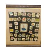 A COLLECTION OF FRAMED MILITARY RELATED CIGARETTE SILK TOGETHER WITH A COLLECTION OF BRITAIN'S