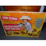 THE SECOND TIME AROUND FILM POSTER BY CHANTRELL STARRING DEBBIE REYNOLDS. 76.5 x 101cms STAPLED TO A