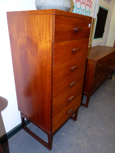 A.E.GOMME. A TEAK G-PLAN TALL CHEST OF SIX DRAWERS. 50 x 46 x H.105cms. - Image 2 of 7