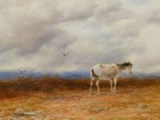 PETER DEAKIN. 19th.C.ENGLISH SCHOOL. ARR. OUT IN THE WIND, SIGNED WATERCOLOUR. 37 x 68cms.