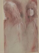 COLIN FROOMS. (1933-2017) ARR. TWINS, PASTEL, FRAMED AND GLAZED. 27 x 35cms.
