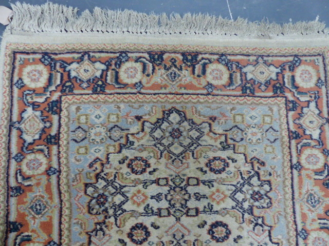 AN ORIENTAL RUNNER OF PERSIAN TABRIZ DESIGN. 332 x 79cms. - Image 7 of 8