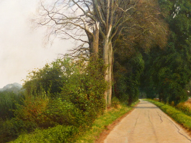 DAVID SMITH. CONTEMPORARY. ARR. LANE TO EAST HYDE, ESSEX, SIGNED OIL ON CANVAS. 67 x 92cms. - Image 12 of 18