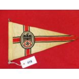 A THIRD REICH DDAC CAR PENNANT, BEING THE AUTOMIBLE ASSOCIATION, DOUBLE SIDED.