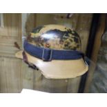 SAND PAINTED THIRD REICH TYPE M43 HELMET.