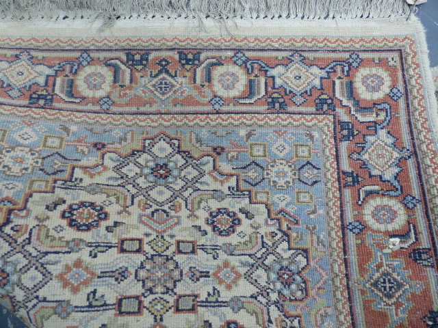 AN ORIENTAL RUNNER OF PERSIAN TABRIZ DESIGN. 332 x 79cms. - Image 8 of 8