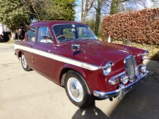 A SINGER GAZELLE SALOON-BSJ943. 1963. MAROON/ BEIGE LIVERY. GOOD RUNNING AND DRIVING CONDITION TAX/
