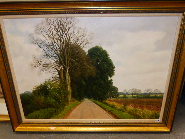 DAVID SMITH. CONTEMPORARY. ARR. LANE TO EAST HYDE, ESSEX, SIGNED OIL ON CANVAS. 67 x 92cms. - Image 10 of 18