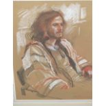 COLIN FROOMS. (1933-2017) ARR. PORTRAIT STUDY OF RICHARD, PASTEL, SIGNED, FRAMED AND GLAZED. 27 x