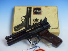 WEBLEY PREMIER AIR PISTOL 0.22 SERIAL No.42 IN ORIGINAL BOX.