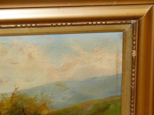 19th.C.ENGLISH SCHOOL. SHEEP IN A NORTH COUNTRY LANDSCAPE, OIL ON CANVAS. 50 x 76cms. - Image 7 of 10