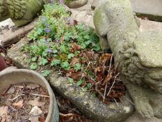 A STONE TROUGH. W.72cms.