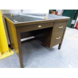 A RARE ART METAL INDUSTRIAL STEEL WRITING DESK. 107 x 70 x H.78cms.