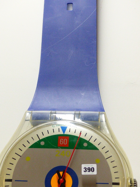 A RARE VINTAGE SWATCH GIANT SIZE WRISTWATCH WALL CLOCK. c.1988. - Image 3 of 6