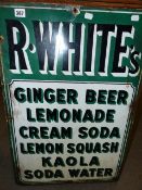 AN R.WHITE'S ENAMEL ADVERTISING SIGN. 51 x 77cms.