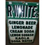 AN R.WHITE'S ENAMEL ADVERTISING SIGN. 51 x 77cms.