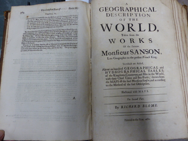 RICHARD BLOME AFTER NICOLAS SANSON AND BERNHARD VARENIUS, COSMOGRAPHY AND GEOGRAPHY, BOOK ONE OF - Image 8 of 18