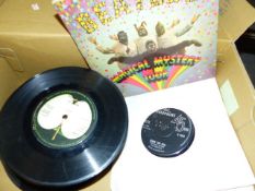 A LARGE COLLECTION OF BEATLES AND OTHER 1960'S/70'S SINGLE RECORDS INC SGT PEPPERS EP.