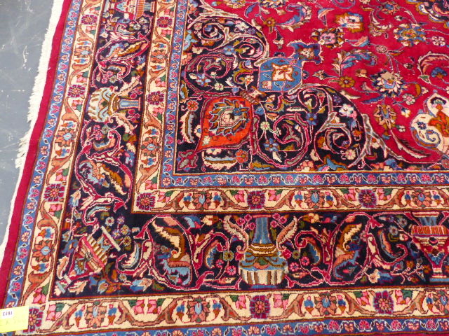 A PERSIAN CARPET OF CLASSIC DESIGN. 396 x 302cms. - Image 2 of 11