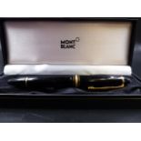 A MONT BLANC MEISTERSTUCK FOUNTAIN PEN WITH A 14K GOLD 4810 NIB.