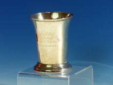 A 1900 LEICESTERSHIRE GOLF CLUB SILVER TROPHY BEAKER BY HENRY ATKINS, SHEFFIELD 1899, THE