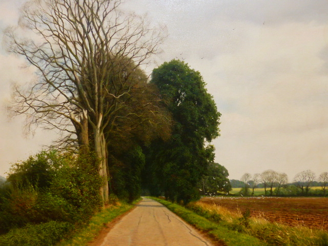 DAVID SMITH. CONTEMPORARY. ARR. LANE TO EAST HYDE, ESSEX, SIGNED OIL ON CANVAS. 67 x 92cms. - Image 9 of 18