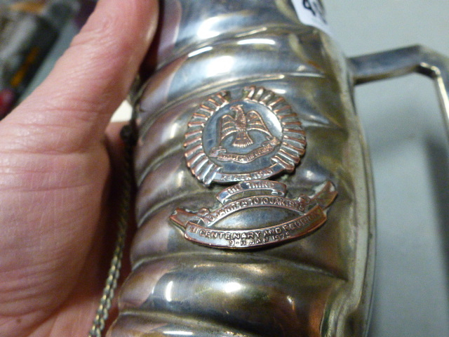 BICENTENARY AND REUNION ELECTROPLATE DRINKING HORN BEARING THE BADGE OF THE INDIAN BRIGADE OF - Image 7 of 7