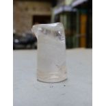 AN EASTERN CARVED ROCK CRYSTAL CHESS PIECE, POSSIBLY ISLAMIC AND ANCIENT. H.5cns.
