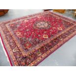 A PERSIAN CARPET OF CLASSIC DESIGN. 396 x 302cms.