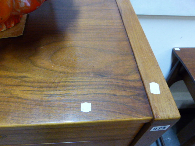 A MID CENTURY UNIFLEX TEAK CHEST OF SIX DRAWERS. 70 x 54 x H.108cms. - Image 6 of 7