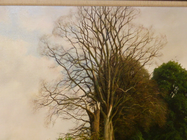 DAVID SMITH. CONTEMPORARY. ARR. LANE TO EAST HYDE, ESSEX, SIGNED OIL ON CANVAS. 67 x 92cms. - Image 13 of 18