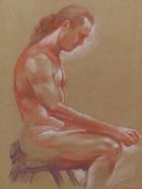 COLIN FROOMS. (1933-2017) ARR. TWO PEN, INK AND WASH NUDE STUDIES, SIGNED TOGETHER WITH A PASTEL