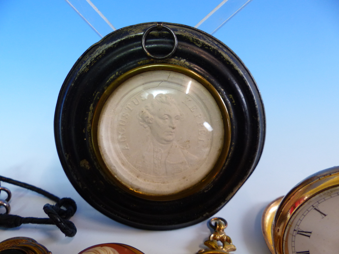 AN OVAL CARVED CAMEO BROOCH MOUNTED IN 9ct GOLD TOGETHER WITH A FURTHER SIGNED PORTRAIT CAMEO, A - Image 3 of 42