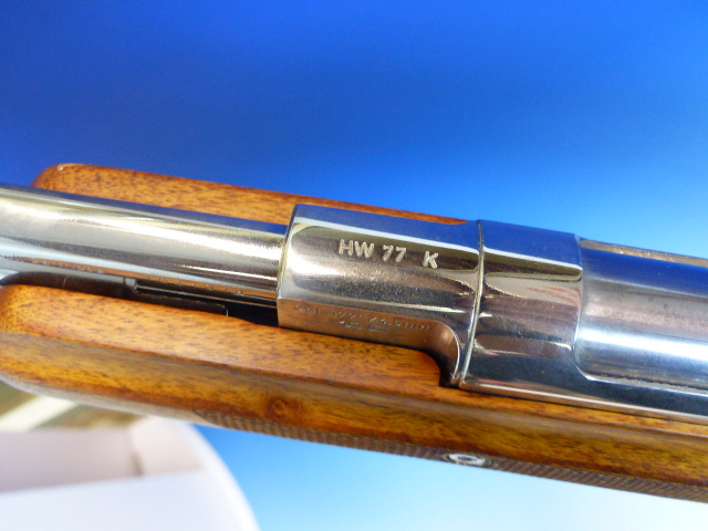 A CUSTOM WEIHRAUCH HW77K .177 CALIBRE , SERIAL No.1031978, CHROMED FINISH WITH ADJUSTABLE WALNUT - Image 10 of 14